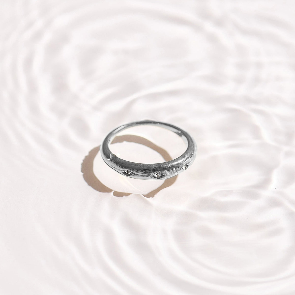 Starburst Crystal Band Ring