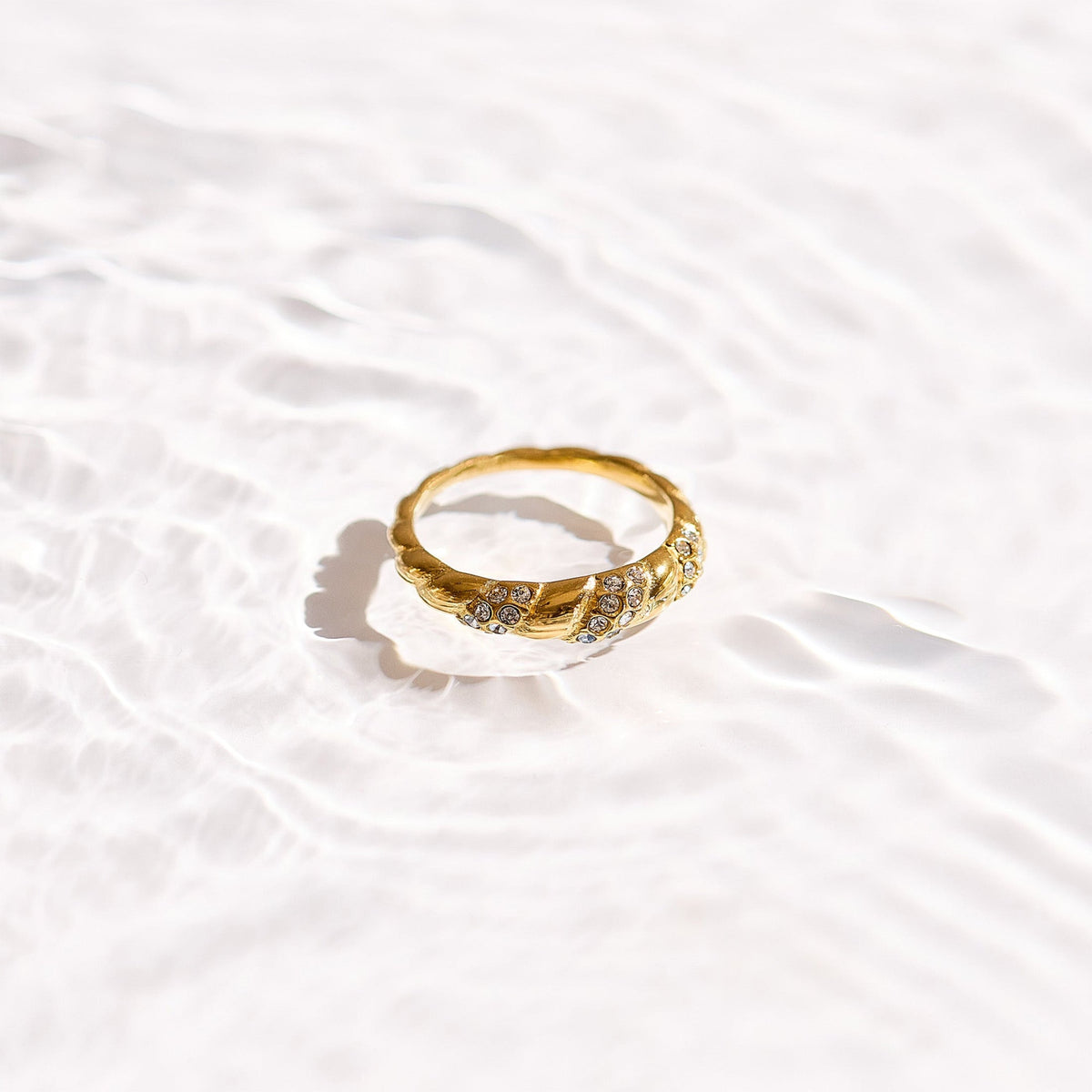 Crystal Twist Dome Ring