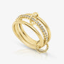 Stacked Linked Crystal Band Ring