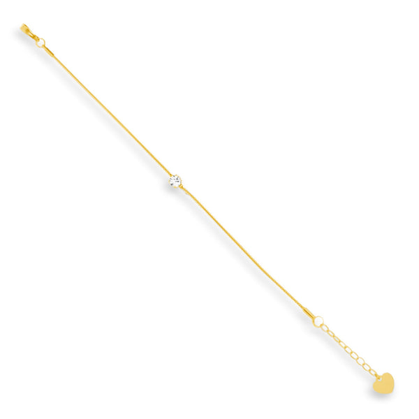 Dainty Crystal Charm Bracelet