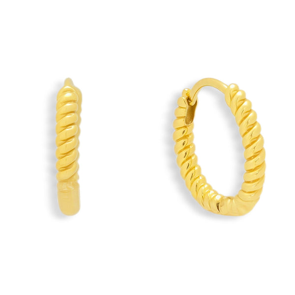 Chunky Twist Hoop Earrings