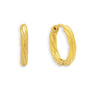 Twist Texture Huggie Hoop Earrings