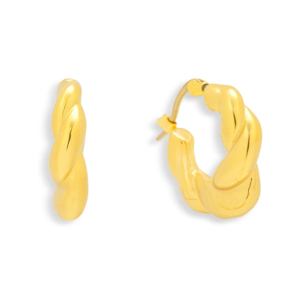 Chunky Twisted Hoop Earrings