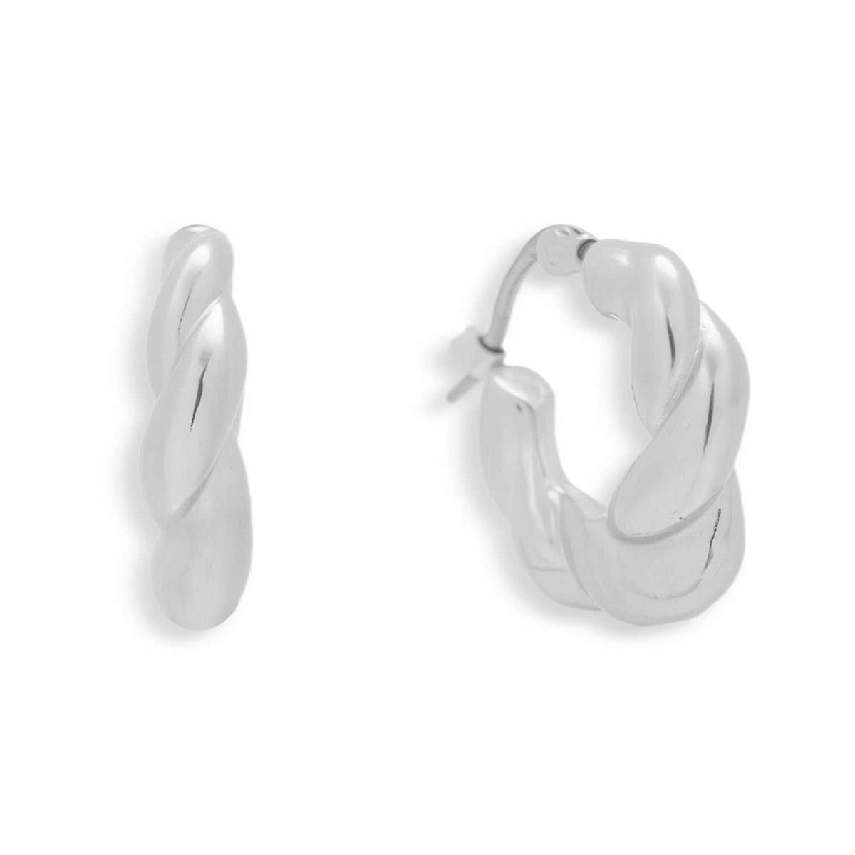 Chunky Twisted Hoop Earrings