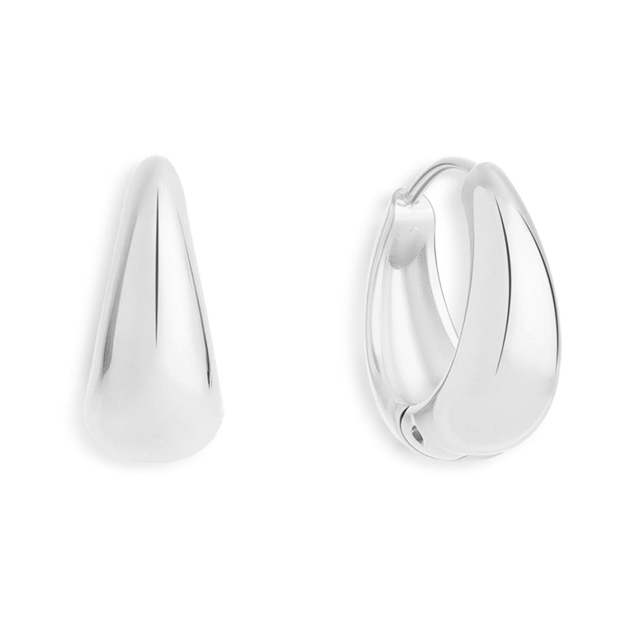 Teardrop Small Curve Hoop Earrings