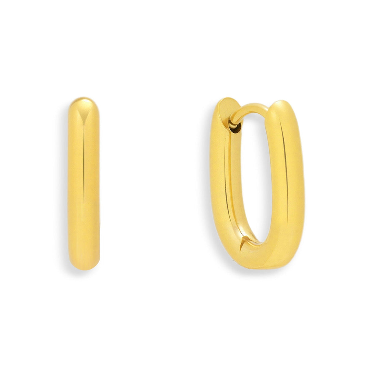 Bold Oval Hoop Earrings