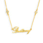 Custom/Personalized Nameplate with Gemstone Accents Necklace