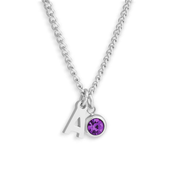Custom/Personalized Initial Pendant Necklace w/ Birthstone