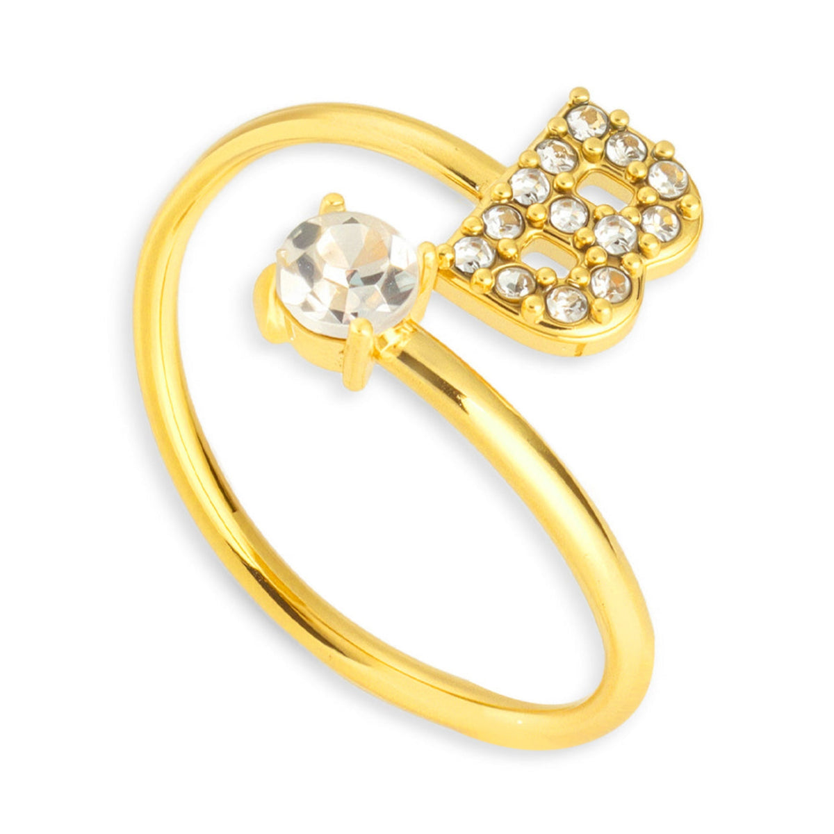 Sparkle Initial Wrap Ring