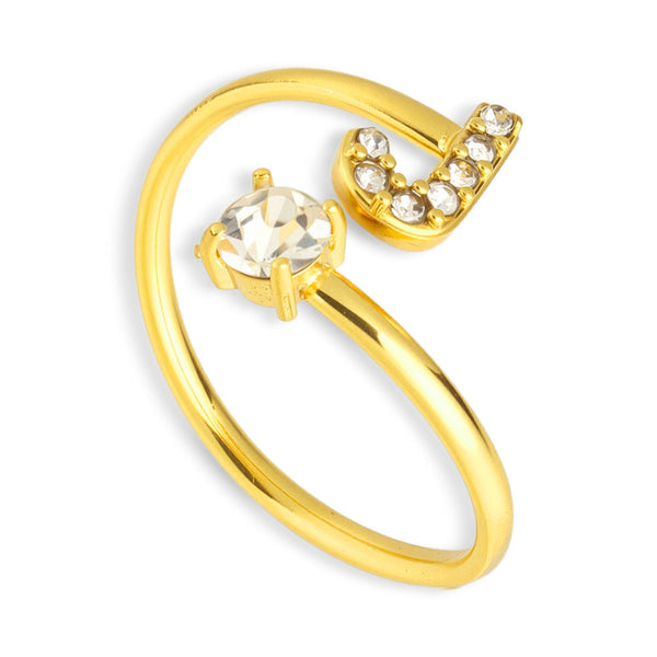 Sparkle Initial Wrap Ring