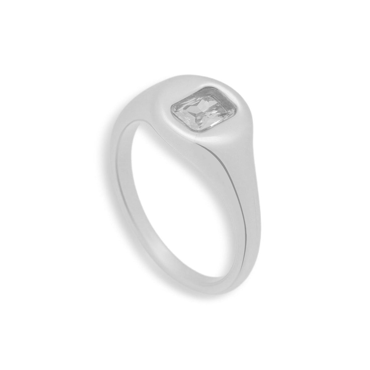 Crystal Cushion Dome Ring