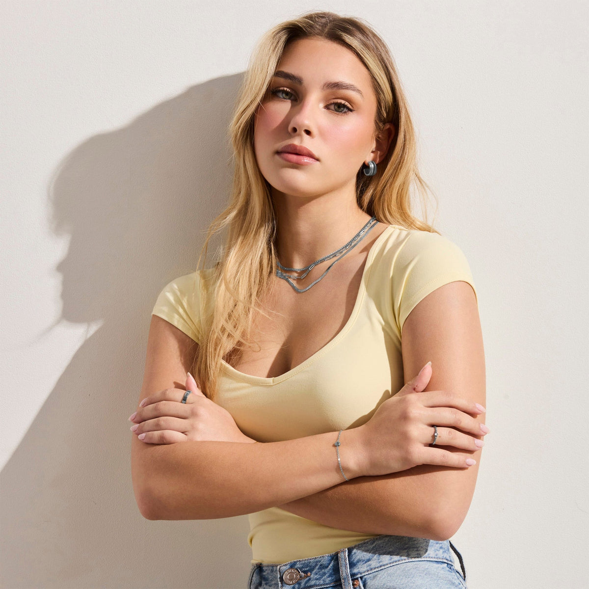 Triple Layer Chain Necklace Set Bundle