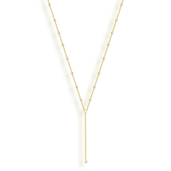 Sweet Pearl Lariat Necklace